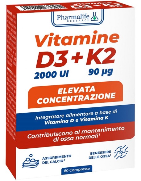 VITAMINE D3+K2 60CPR S/G/L(2000U