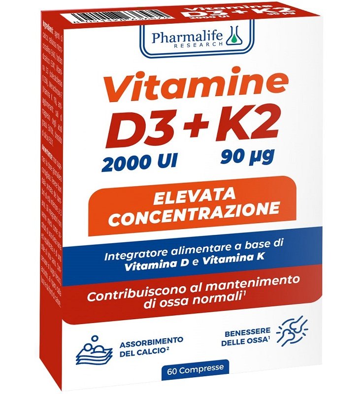 VITAMINE D3+K2 60CPR S/G/L(2000U VITAMINE D3+K2 60CPR S/G/L(2000U
