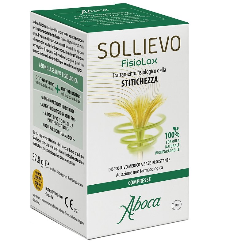 Sollievo FisioLax | Lassativo Naturale Dispositivo Medico Stitichezza 90 COMPRESSE