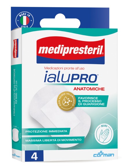 MEDIPRESTERIL IALUPRO MANI 5X7,5 CM 4 PEZZI