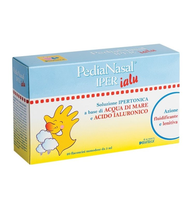 PEDIANASAL IPER SOLUZIONE IPERTONICA CON ACIDO IALURONICO 20FLACONCINI MONODOSE DA 5 ML PEDIANASAL IPER SOLUZIONE IPERTONICA CON ACIDO IALURONICO 20FLACONCINI MONODOSE DA 5 ML