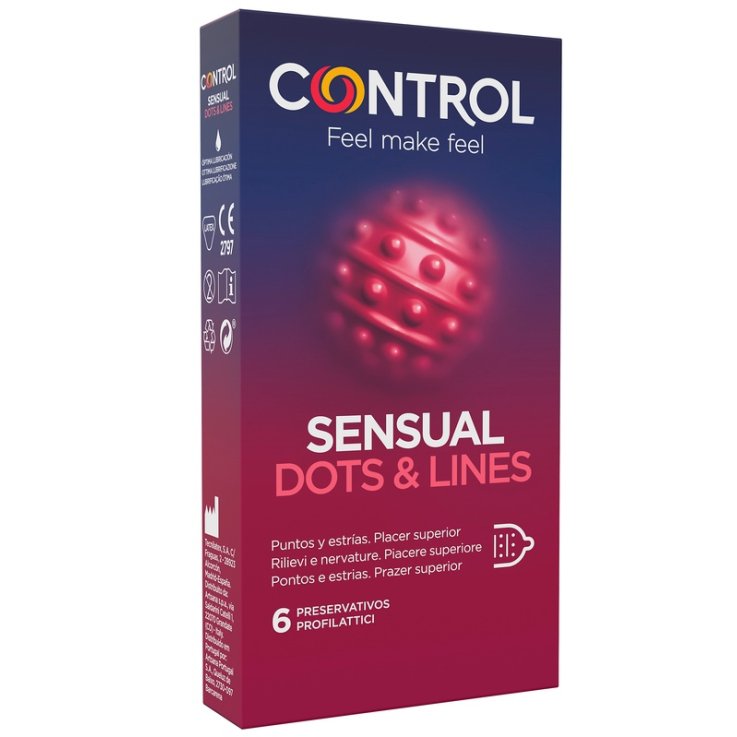 CONTROL SENSUAL DOTS&LINES 6 PEZZI CONTROL SENSUAL DOTS&LINES 6 PEZZI