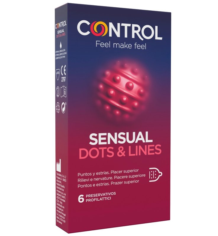 CONTROL SENSUAL DOTS&LINES 6 PEZZI