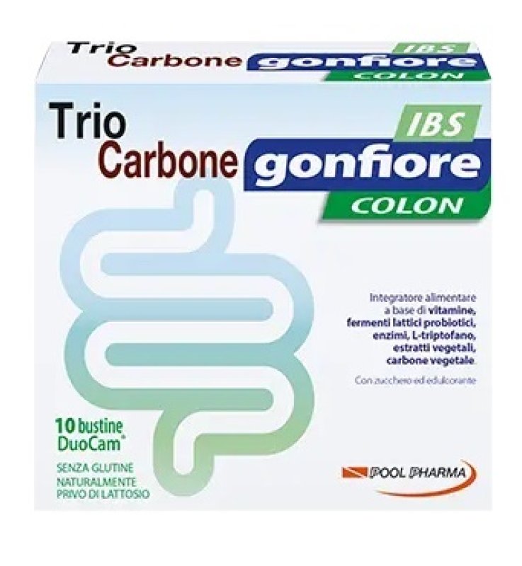 TRIOCARBONE GONFIORE IBS 10 BUSTE DUOCAM DA 2 G + 1,5 G TRIOCARBONE GONFIORE IBS 10 BUSTE DUOCAM DA 2 G + 1,5 G