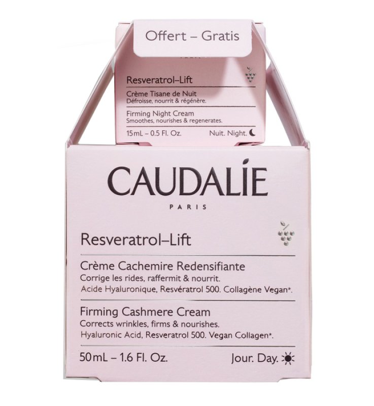 CAUDALIE COFANETTO RESVERATROL LIFT DUO 2021 1 RESVERATROL LIFT CREMA TISANA DELLA NOTTE 15 ML + 1 RESVERATROL LIFT CREMA CASHMERE RIDENSIFICANTE 50 ML