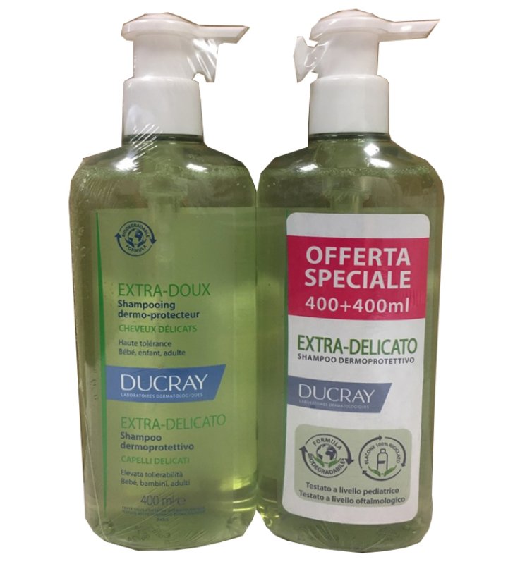 DUCRAY EXTRA DELICATO SHAMPOO DERMOPROTETTIVO 2X400 ML PROMO
