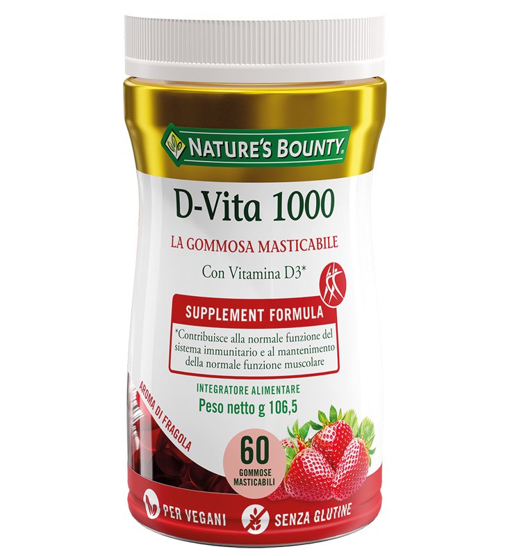 NATURE'S B.VITAM D3 1000 60GOMMO