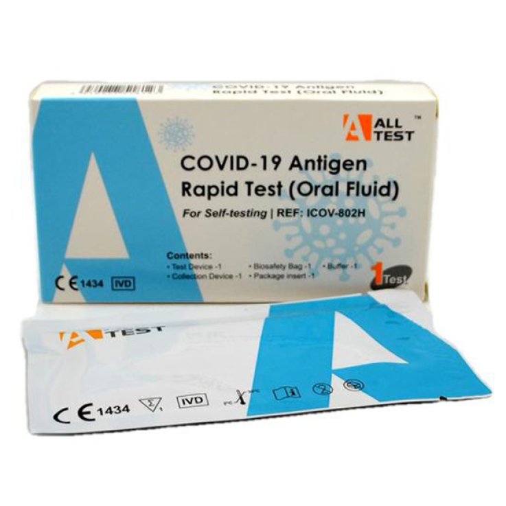 TEST ANTIGENICO RAPIDO COVID-19 ALLTEST AUTODIAGNOSTICO DETERMINAZIONE QUALITATIVA ANTIGENI SARS-COV-2 IN CAMPIONI SALIVARI MEDIANTE IMMUNOCROMATOGRAFIA TEST ANTIGENICO RAPIDO COVID-19 ALLTEST AUTODIAGNOSTICO DETERMINAZIONE QUALITATIVA ANTIGENI SARS-COV-2 IN CAMPIONI SALIVARI MEDIANTE IMMUNOCROMATOGRAFIA