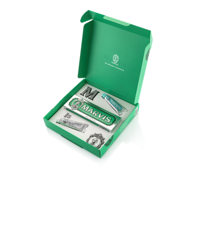 MARVIS THE MINTS GIFT SET DENTIFRICIO CLASSIC 85ML + DENTIFRICIO WHITENING 10ML + DENTIFRICIO AQUATIC 10 ML