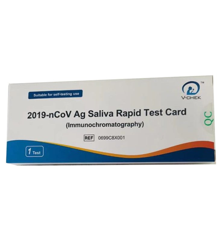 V-CHEK 2019-NCOV ANTIGEN SALIVA RAPID TEST CARD IMMUNOCHROMATOGRAPHY SELFTEST 1 PEZZO