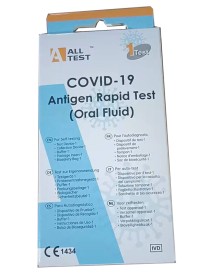 TEST ANTIGENICO RAPIDO COVID-19 ALLTEST AUTODIAGNOSTICO DETERMINAZIONE QUALITATIVA ANTIGENI SARS-COV-2 IN CAMPIONI SALIVARI MEDIANTE IMMUNOCROMATOGRAFIA