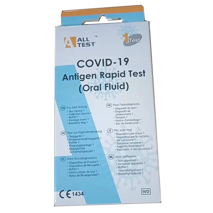 TEST ANTIGENICO RAPIDO COVID-19 ALLTEST AUTODIAGNOSTICO DETERMINAZIONE QUALITATIVA ANTIGENI SARS-COV-2 IN CAMPIONI SALIVARI MEDIANTE IMMUNOCROMATOGRAFIA TEST ANTIGENICO RAPIDO COVID-19 ALLTEST AUTODIAGNOSTICO DETERMINAZIONE QUALITATIVA ANTIGENI SARS-COV-2 IN CAMPIONI SALIVARI MEDIANTE IMMUNOCROMATOGRAFIA
