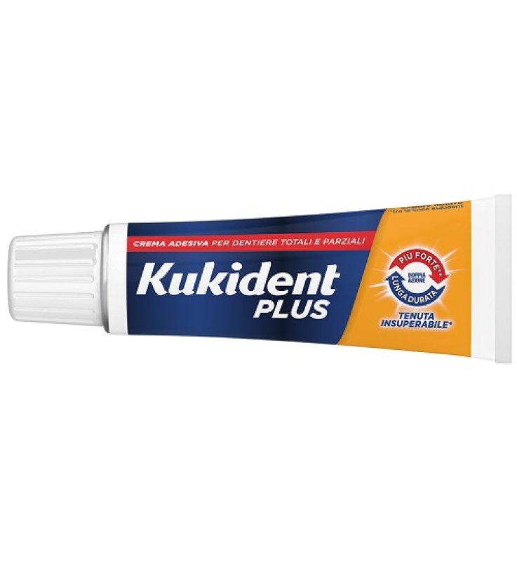 KUKIDENT PLUS DOPPIA AZIONE TENUTA INSUPERABILE CREMA ADESIVA DENTIERE 65 G