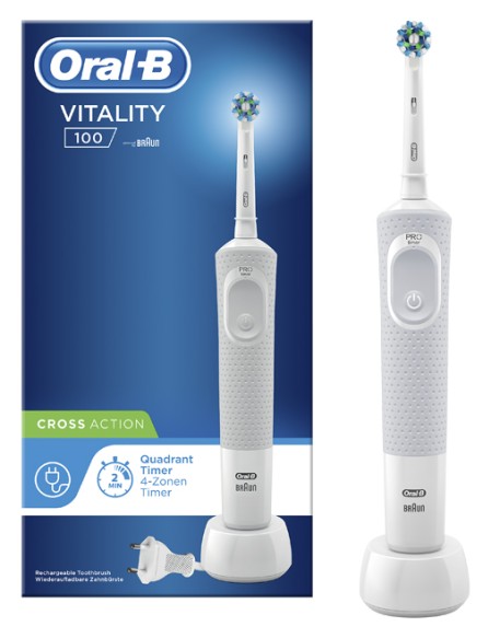 ORAL-B POWER VITALITY D100 CROSSACT BIANCO