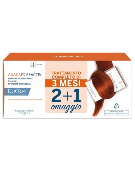 DUCRAY ANACAPS REACTIV CAPELLI SITUAZIONE OCCASIONALE 3 X 30CAPSULE