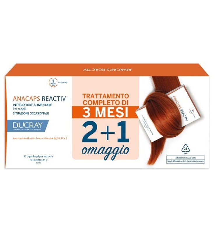 DUCRAY ANACAPS REACTIV CAPELLI SITUAZIONE OCCASIONALE 3 X 30CAPSULE