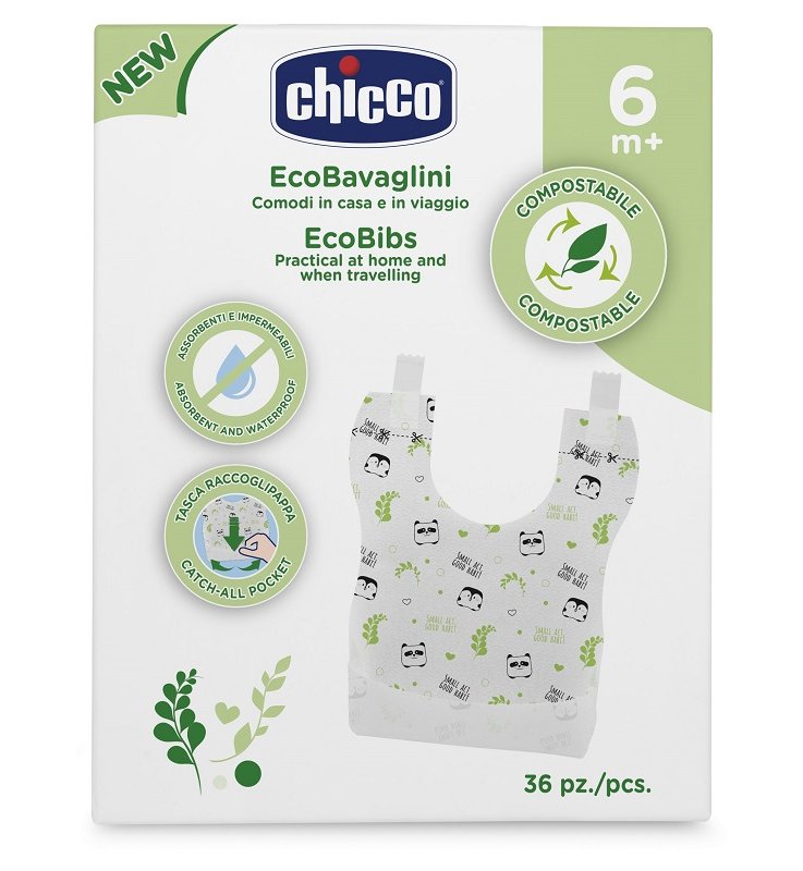 CHICCO BAVAGLINI MONOUSO COMPOSTABILI 36 PEZZI
