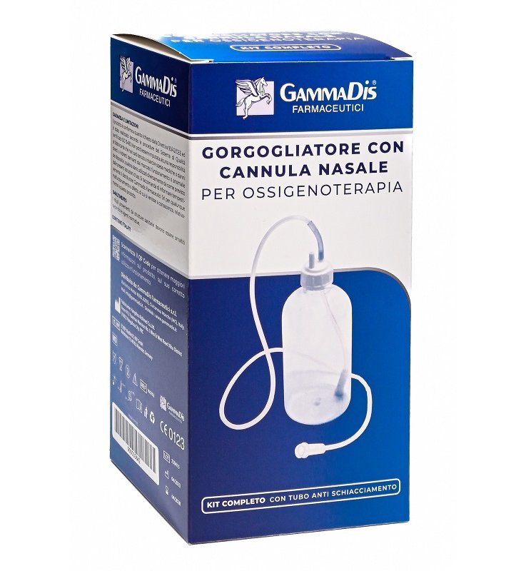 GORGOGLIATORE PER OSSIGENOTERAPIA CON OCCHIALE + CANNULA NASALE