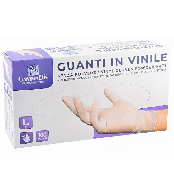 GAMMADIS Guanti Vinile L 100pz