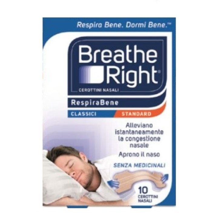 CEROTTI NASALI BREATH RIGHT CLASSICI 10 PEZZI CEROTTI NASALI BREATH RIGHT CLASSICI 10 PEZZI