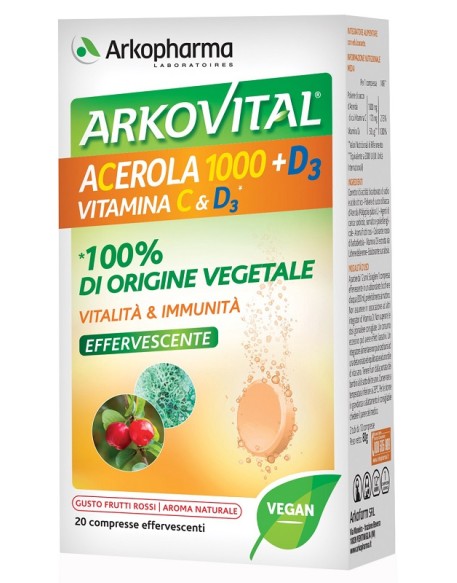 ARKOVITAL Acerola+D3 20Cpr Eff