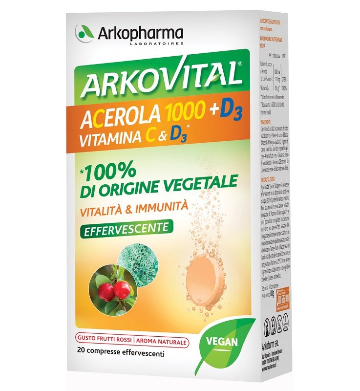 ARKOVITAL Acerola+D3 20Cpr Eff ARKOVITAL Acerola+D3 20Cpr Eff