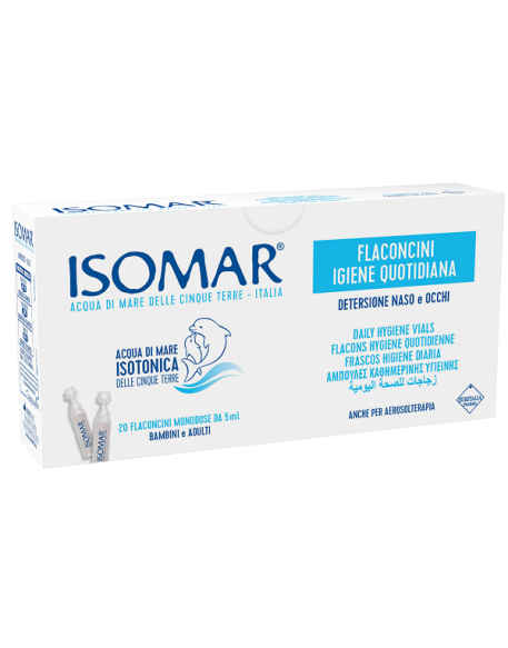 ISOMAR SOLUZIONE ISOTONICA ACQUA MARE IGIENE QUOTIDIANA 20 FLACONCINI MONODOSE 5 ML