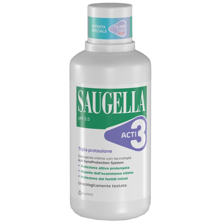 SAUGELLA ACTI3 DETERGENTE INTIMO 500 ML TAGLIO PREZZO SAUGELLA ACTI3 DETERGENTE INTIMO 500 ML TAGLIO PREZZO
