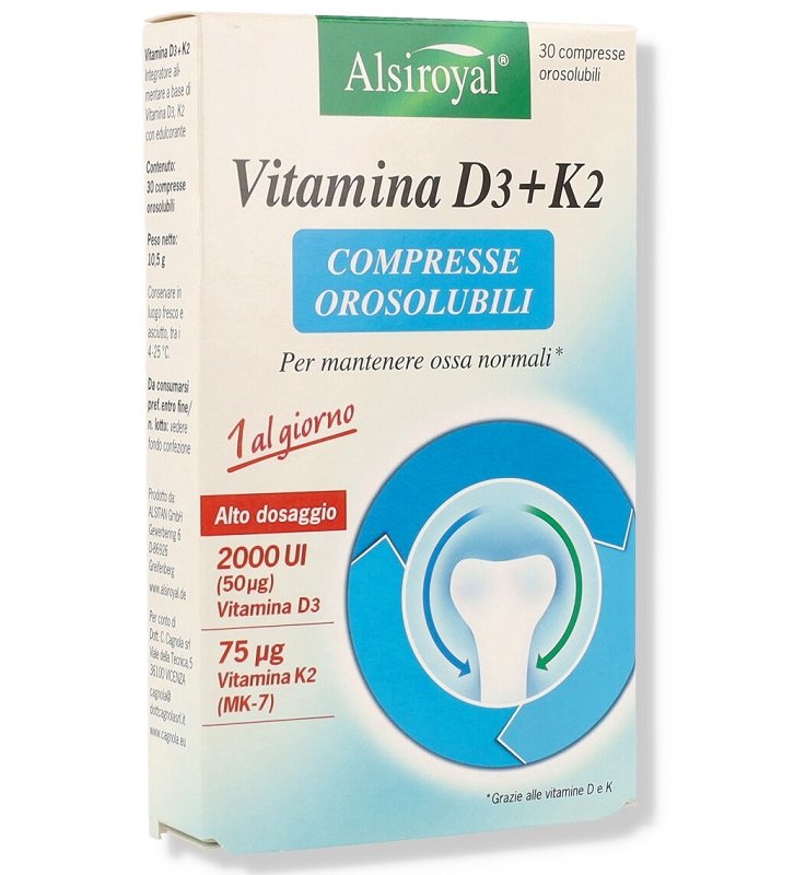 ALSIROYAL VITAMINA D3+K2 30 COMPRESSE OROSOLUBILI