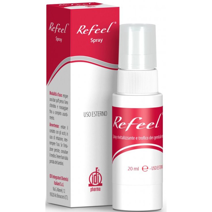 REFEEL SPRAY RIVITALIZZANTE E TROFICO DEI GENITALI ESTERNI FEMMINILI 20 ML REFEEL SPRAY RIVITALIZZANTE E TROFICO DEI GENITALI ESTERNI FEMMINILI 20 ML