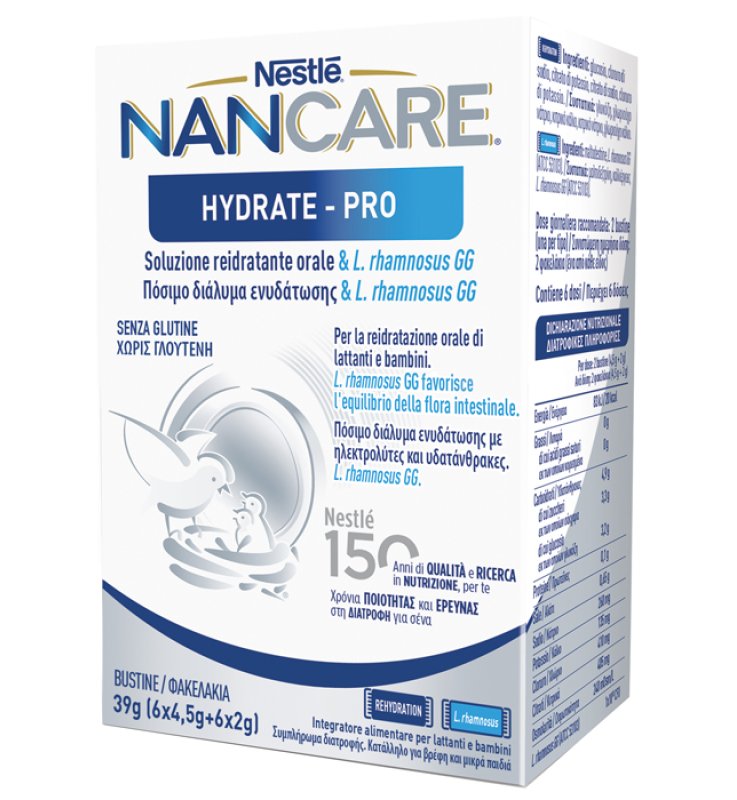 NESTLE' NANCARE HYDRATE PRO BUSTINE 6 X 4,5 G + 6 X 2 G