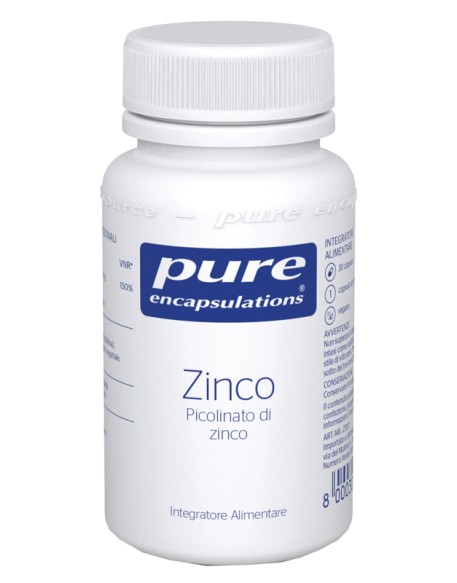 PURE ENCAPSUL ZINCO 25MG 30CPS S