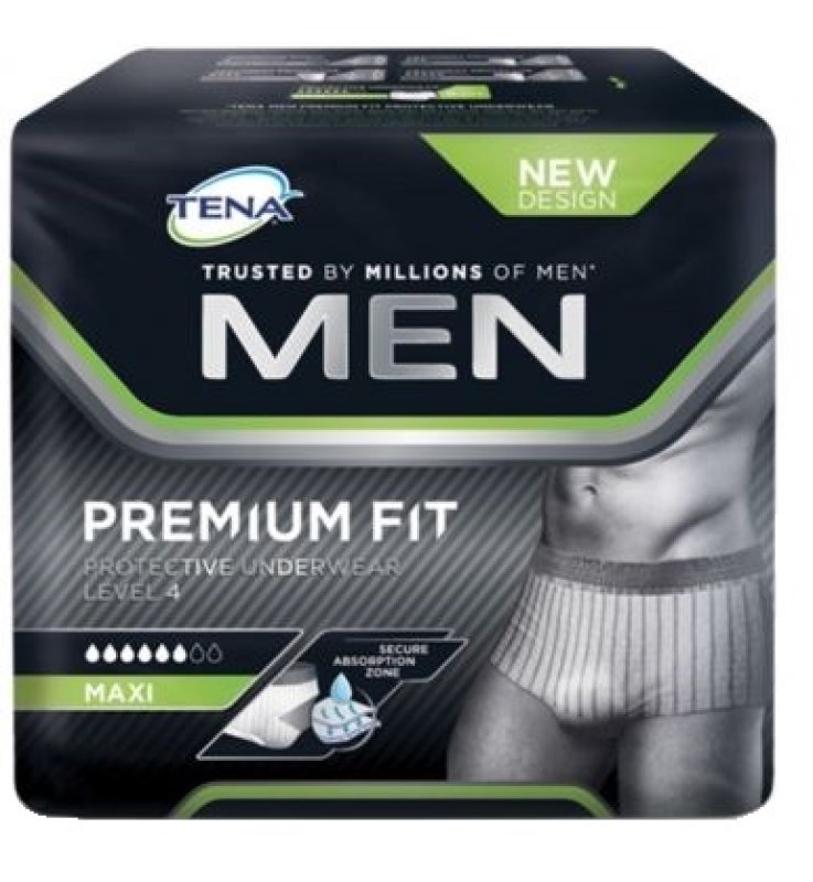 MUTANDINA ASSORBENTE MASCHILE TENA MEN PREMIUM FIT LIVELLO 4TAGLIA MEDIUM 10 PEZZI