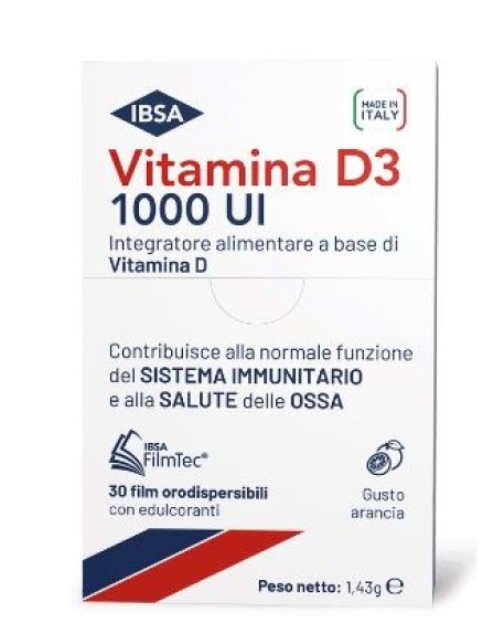 VITAMINA D3 IBSA 1000UI 30FILM