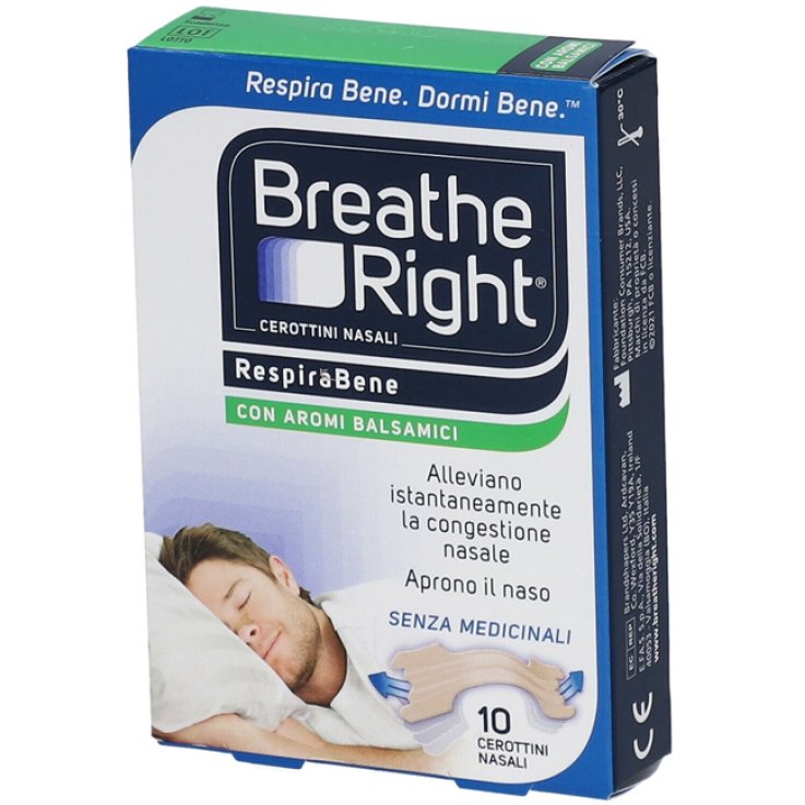 CEROTTI NASALI BREATH RIGHT BALSAMICI 10 PEZZI CEROTTI NASALI BREATH RIGHT BALSAMICI 10 PEZZI