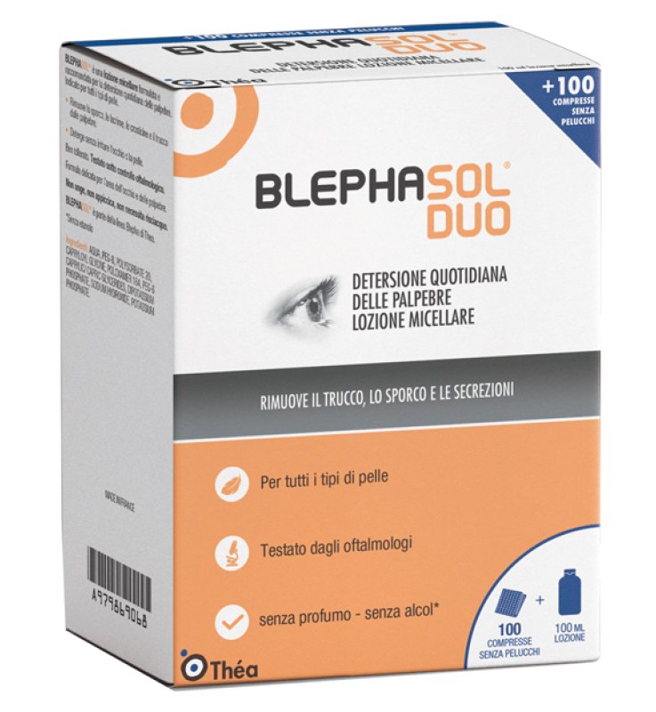 BLEPHASOL DUO SOLUZIONE MICELLARE IGIENE PALPEBRALE 100 ML +100 GARZE BLEPHASOL DUO SOLUZIONE MICELLARE IGIENE PALPEBRALE 100 ML +100 GARZE
