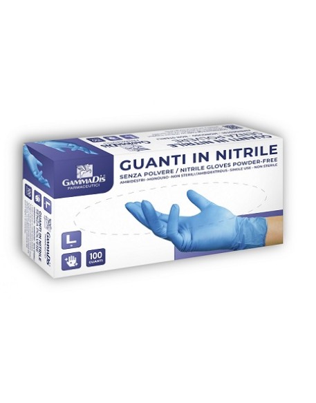 GUANTI NITRILE SENZA POLVERE MEDIUM 100 PEZZI