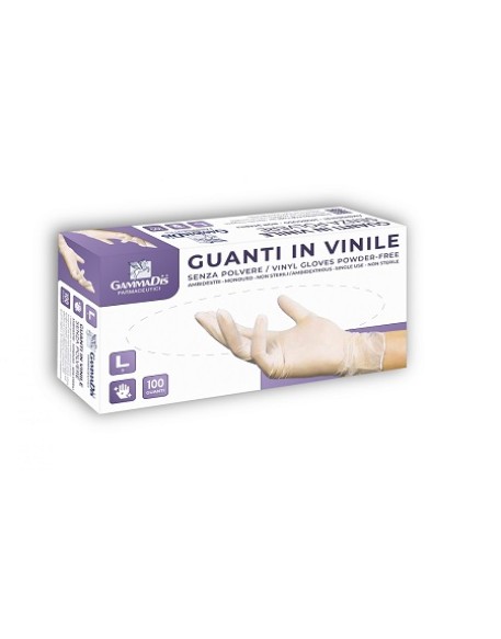 GUANTI VINIL S/POL M 100P GAMMAD