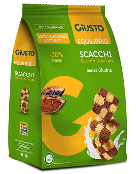 GIUSTO S/G Bisc.Scacchi 250g