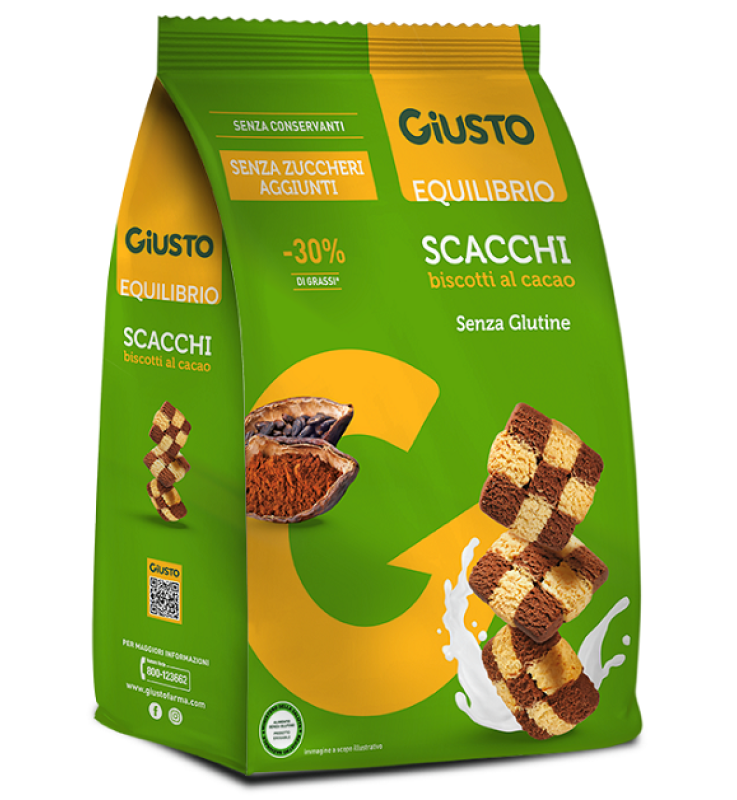 GIUSTO S/G Bisc.Scacchi 250g