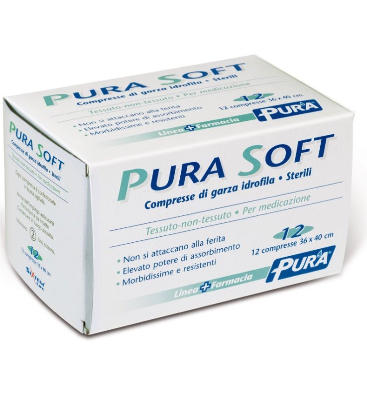 GARZA IN TESSUTO NON TESSUTO PURA SOFT 36X40CM 12 PEZZI GARZA IN TESSUTO NON TESSUTO PURA SOFT 36X40CM 12 PEZZI