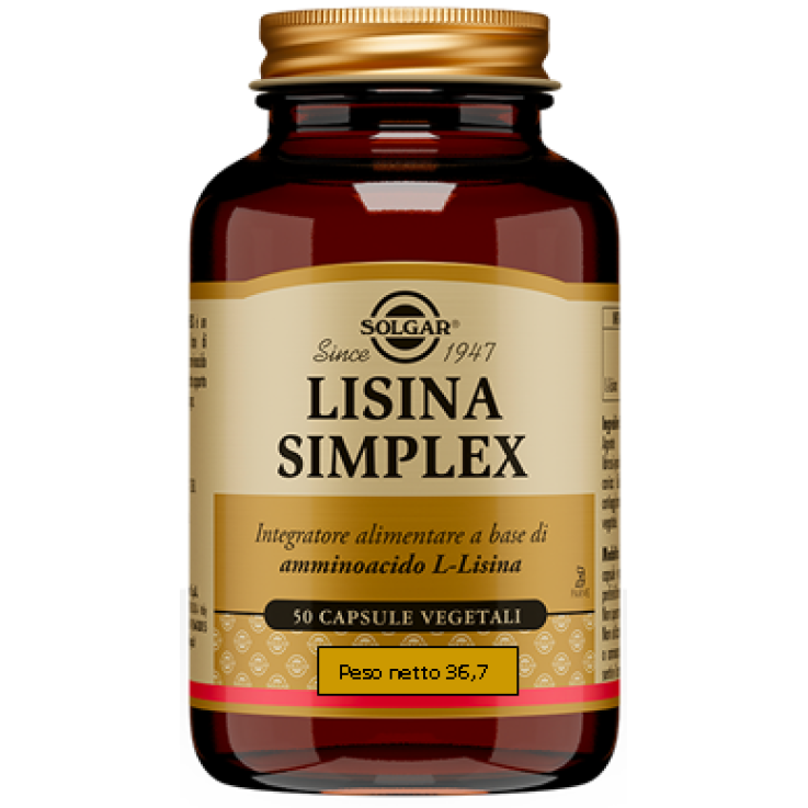 LISINA SIMPLEX 50CPS VEG SOLGAR LISINA SIMPLEX 50CPS VEG SOLGAR