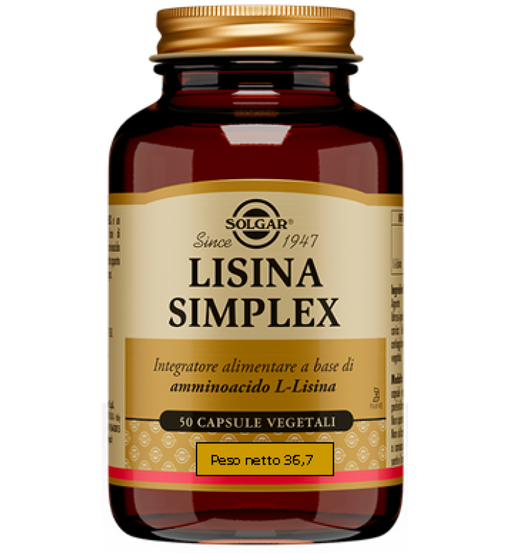 LISINA SIMPLEX 50CPS VEG SOLGAR LISINA SIMPLEX 50CPS VEG SOLGAR
