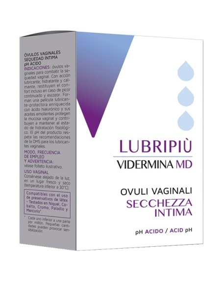 VIDERMINA LUBRIPIU' OVULI VAGINALI 2 BLISTER DA 5 OVULI