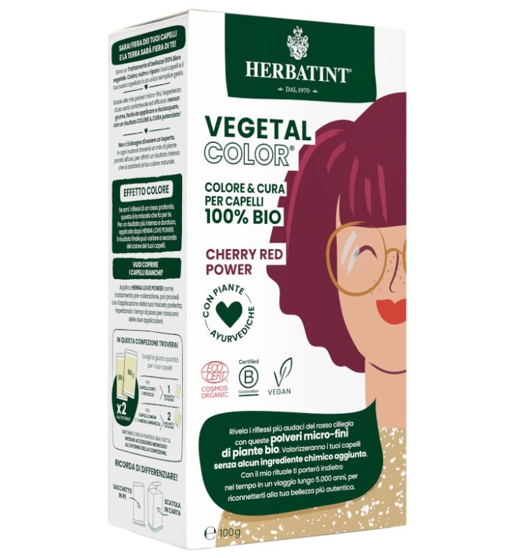 HERBATINT VEGETAL COLOR CHERRY RED POWER ITA 100 G
