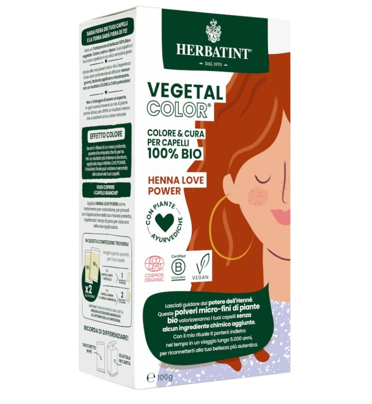 HERBATINT VEGETAL COLOR HENNA LOVE POWER ITA 100 G