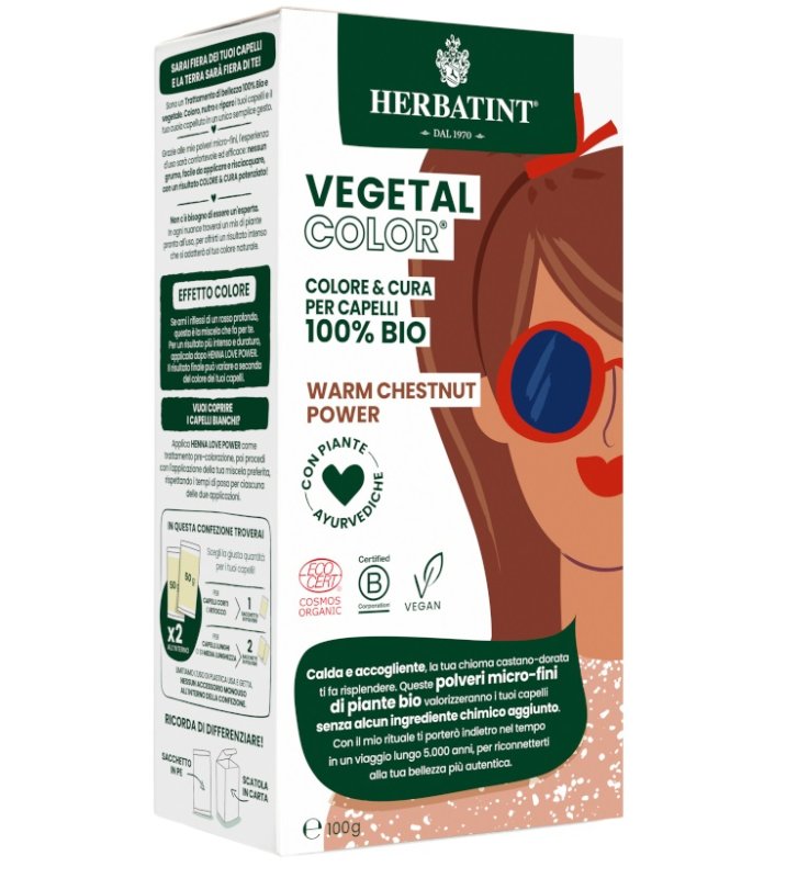 HERBATINT VEGETAL COLOR WARM CHESTNUT POWER ITA 100 G
