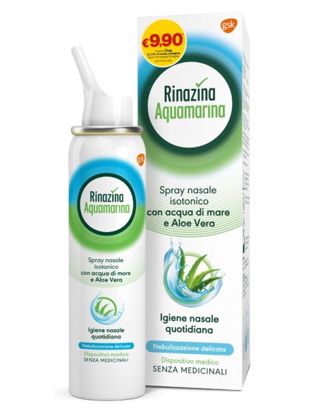 SOLUZIONE ISOTONICA RINAZINA AQUAMARINA ALOE DELICATA PROMO100 ML