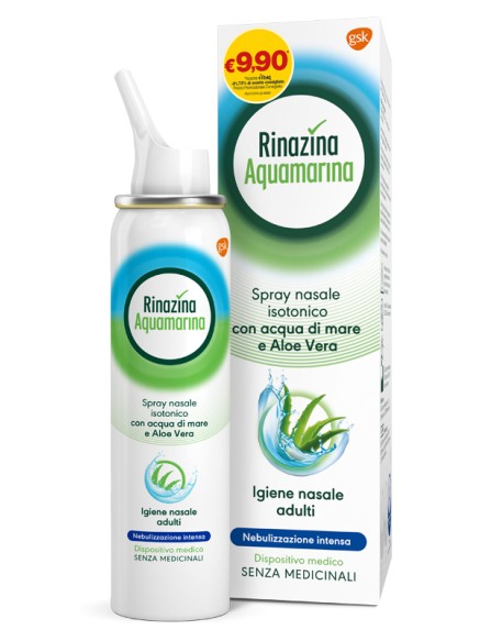 SOLUZIONE ISOTONICA RINAZINA AQUAMARINA ALOE INTENSA PROMO 100 ML