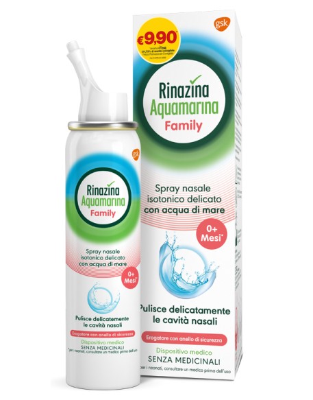 SPRAY NASALE ISOTONICO RINAZINA AQUAMARINA FAMILY PROMO 100ML